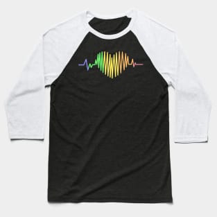 Pride Heart Beat Pulse LGBTQ Community Pride Month Rainbow Baseball T-Shirt